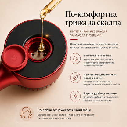 Масажор за скалп с червена светлина